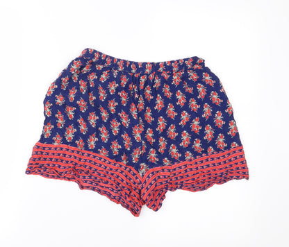 Boohoo Womens Blue Floral   Shorts Size 8