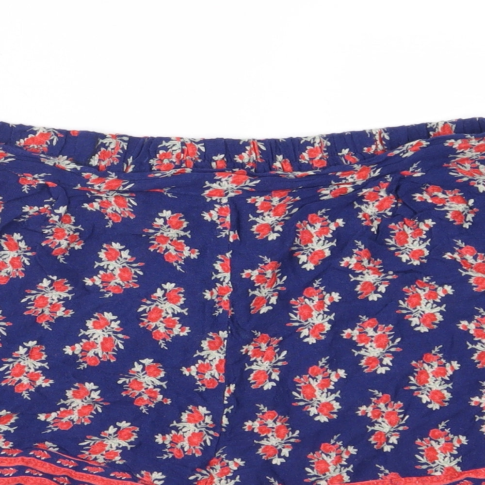 Boohoo Womens Blue Floral   Shorts Size 8