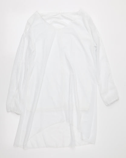 Womens UK Size XL Preworn White Basic Blouse