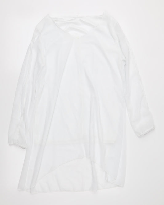 Womens UK Size XL Preworn White Basic Blouse