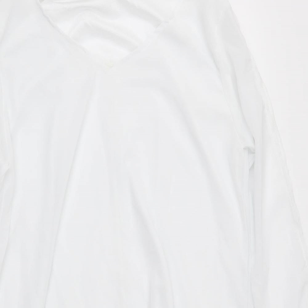 Womens UK Size XL Preworn White Basic Blouse