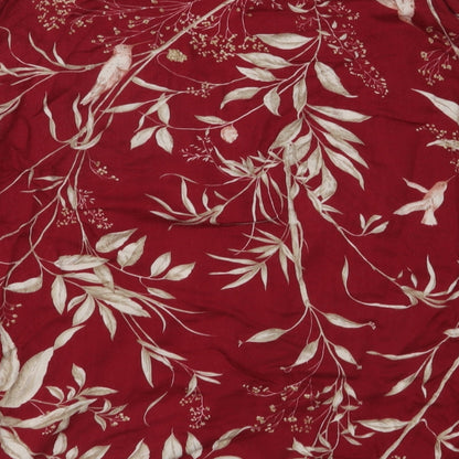 Womens UK Size S Oysho Red Basic Blouse