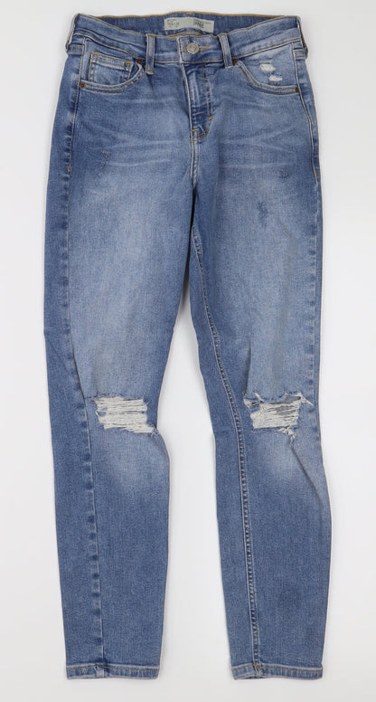 Topshop Womens Blue  Denim Skinny Jeans Size 26 in L28 in