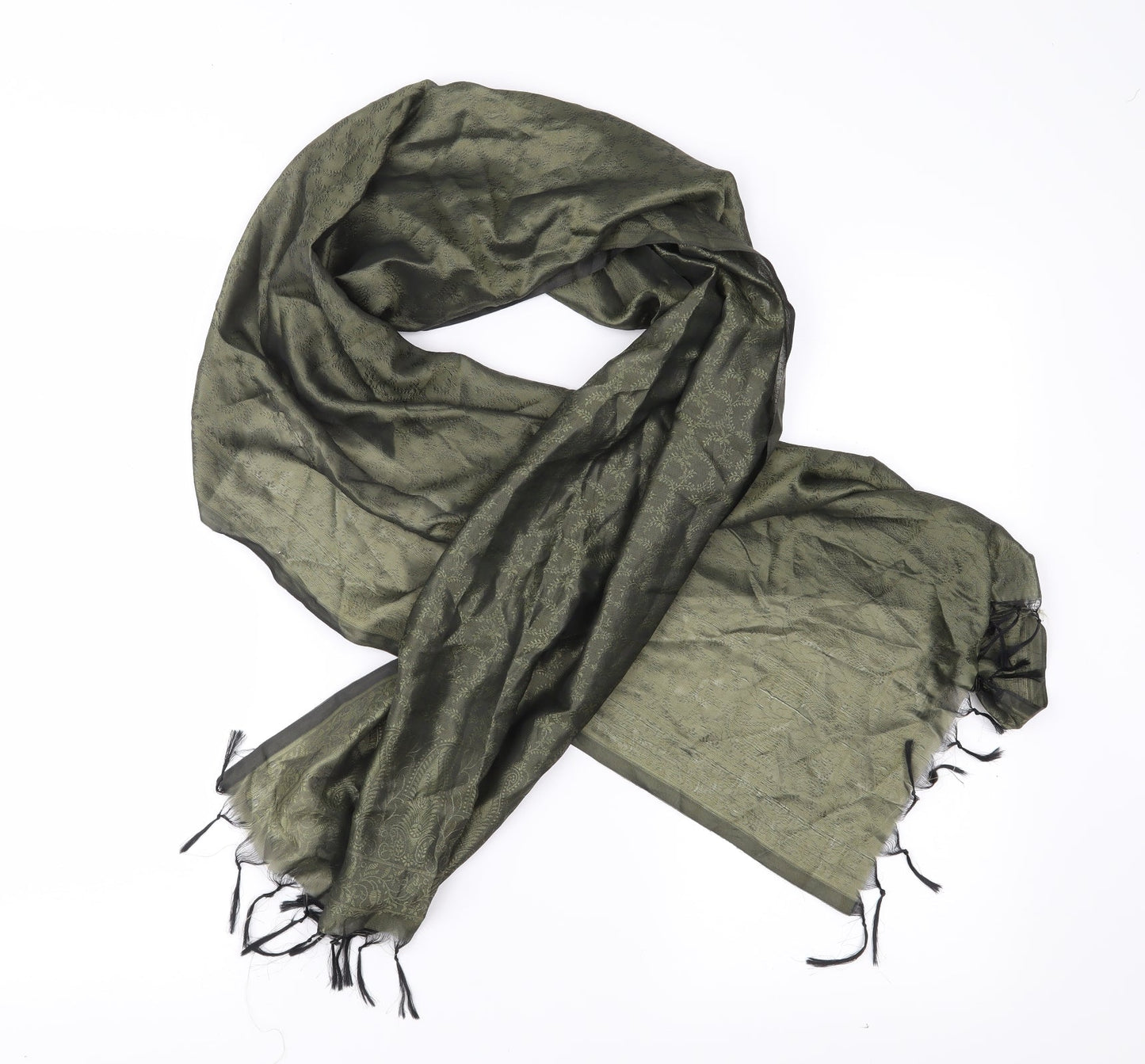 Preworn Womens Green Floral   Shawl/Wrap