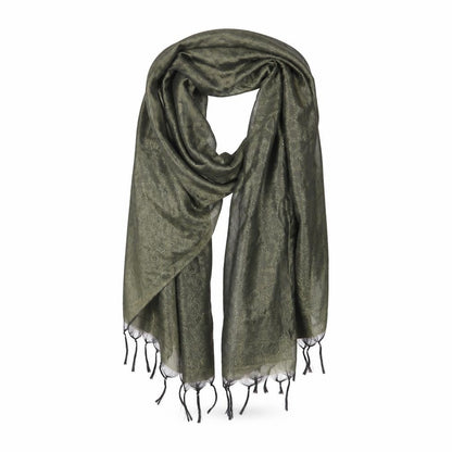 Preworn Womens Green Floral   Shawl/Wrap
