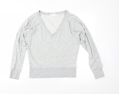 H&M Womens Grey  Jersey Pullover Sweatshirt Size XS