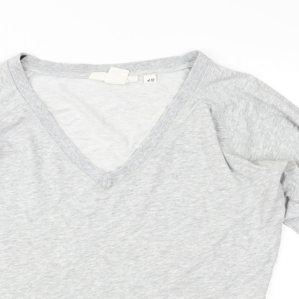 H&M Womens Grey  Jersey Pullover Sweatshirt Size XS