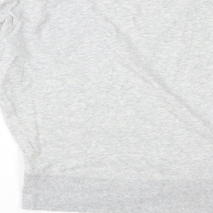 H&M Womens Grey  Jersey Pullover Sweatshirt Size XS