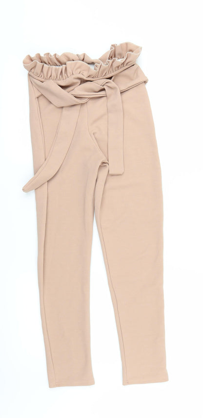 Womens UK Size 8 PRETTYLITTLETHING Regular Fit  Beige Trousers