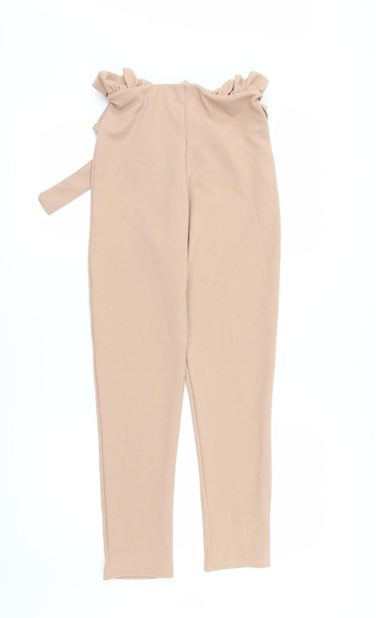 Womens UK Size 8 PRETTYLITTLETHING Regular Fit  Beige Trousers