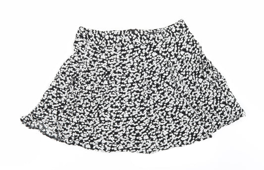Parisian Womens Black Floral  Mini Skirt Size 10