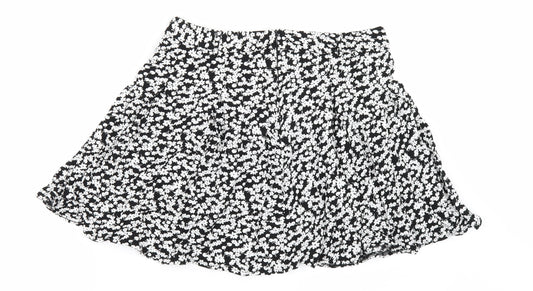 Parisian Womens Black Floral  Mini Skirt Size 10
