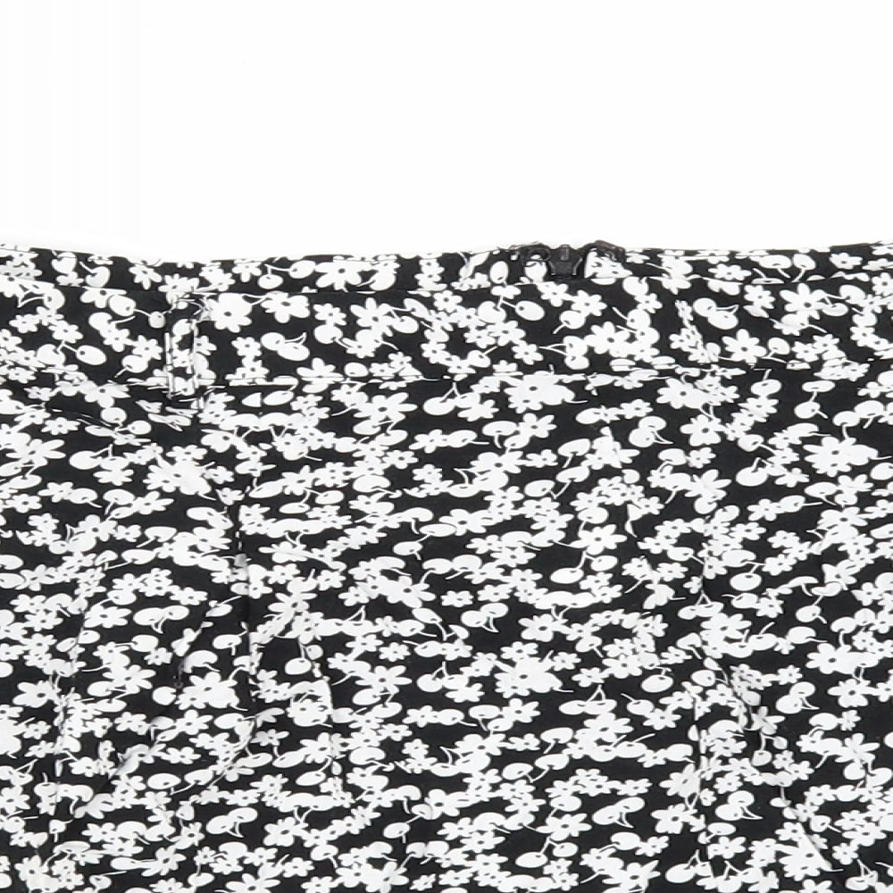 Parisian Womens Black Floral  Mini Skirt Size 10