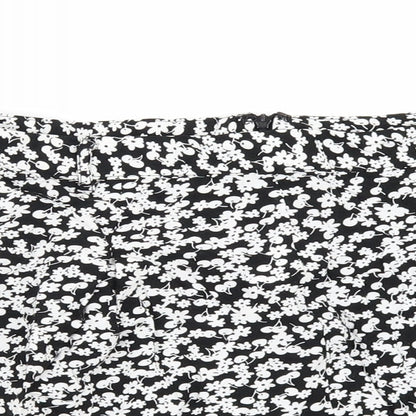 Parisian Womens Black Floral  Mini Skirt Size 10