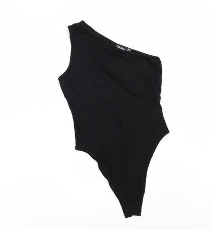 Boohoo Womens Black   Bodysuit One-Piece Size 8