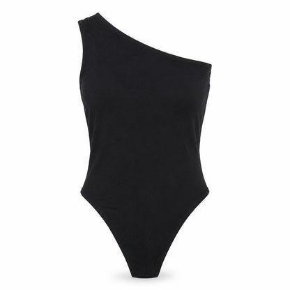 Womens UK Size 8 Boohoo One-Piece Black Bodysuit