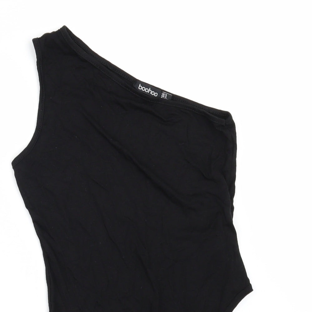 Boohoo Womens Black   Bodysuit One-Piece Size 8