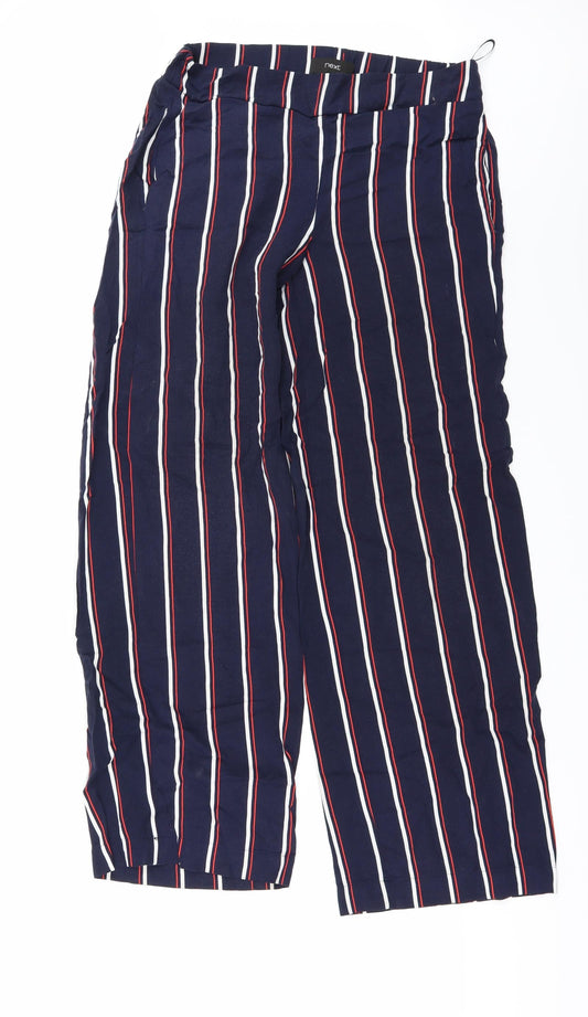 NEXT Womens Blue Striped  Trousers  Size 6 L30 in