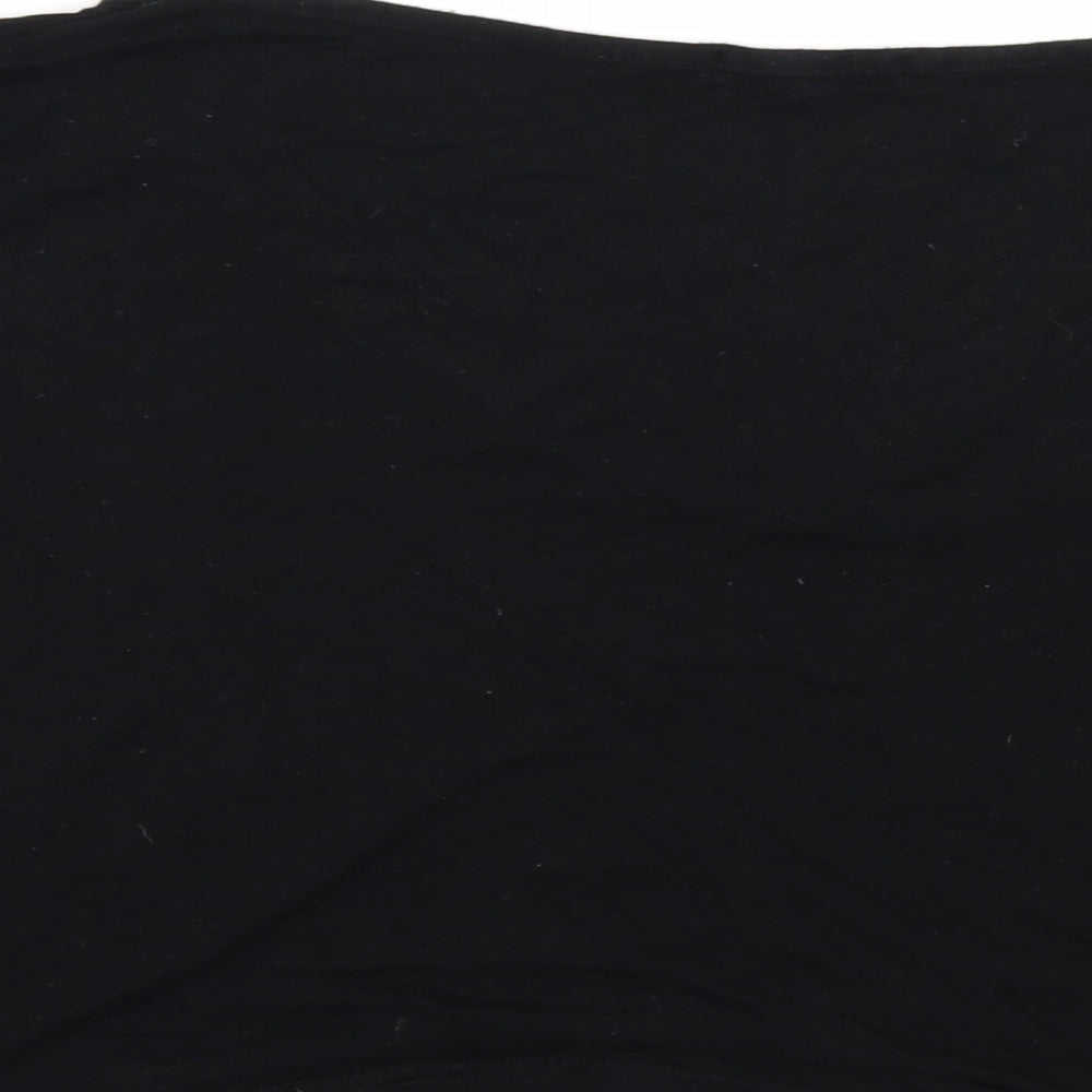Womens UK Size 8 Boohoo Black Basic T-Shirt