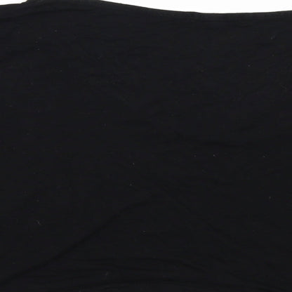 Womens UK Size 8 Boohoo Black Basic T-Shirt