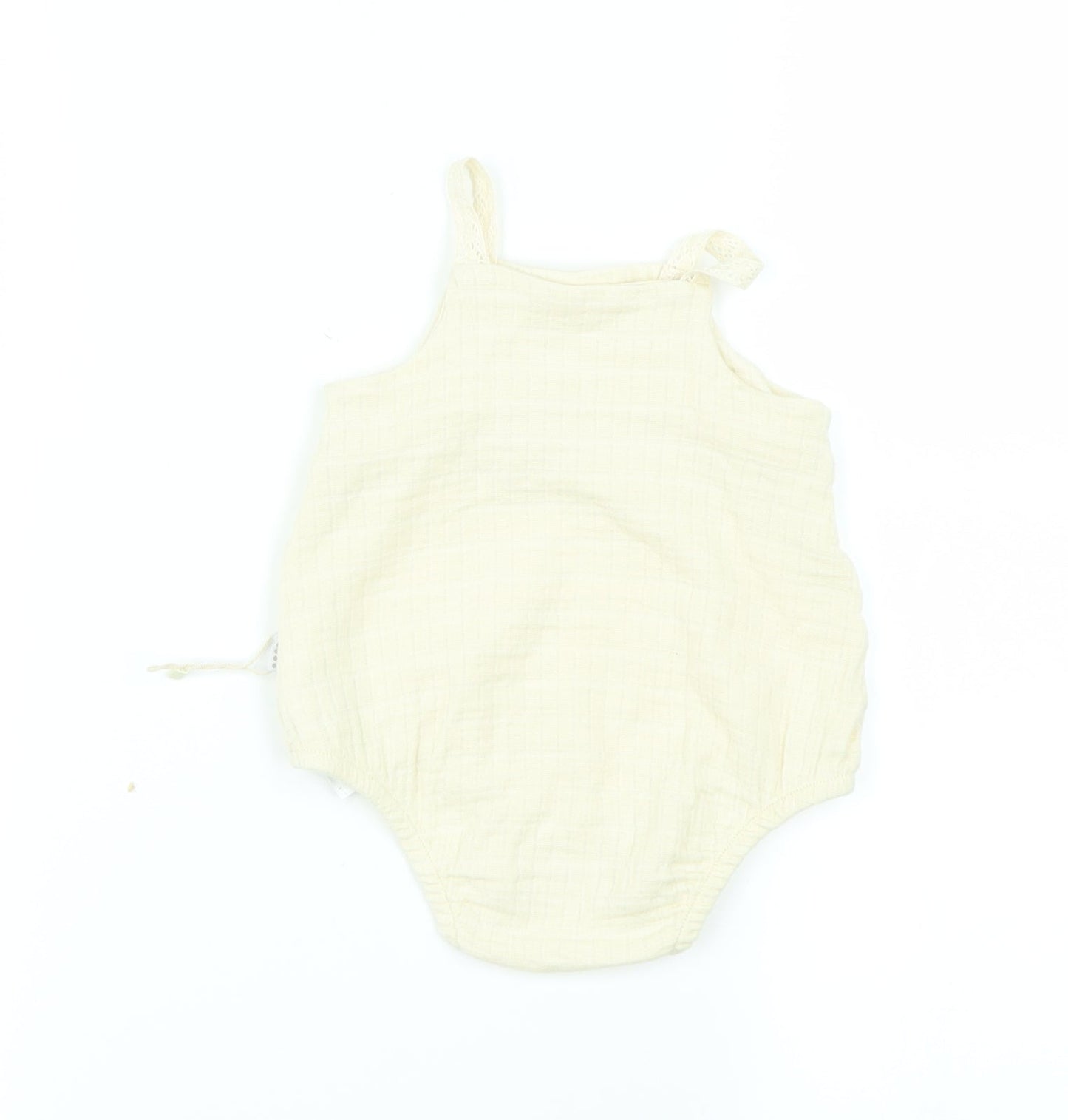 Preworn Girls Beige   Babygrow One-Piece Size 6-9 Months