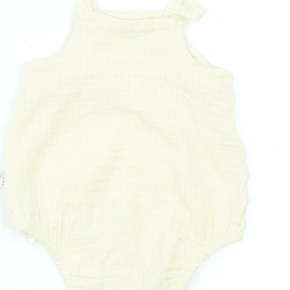 Preworn Girls Beige   Babygrow One-Piece Size 6-9 Months