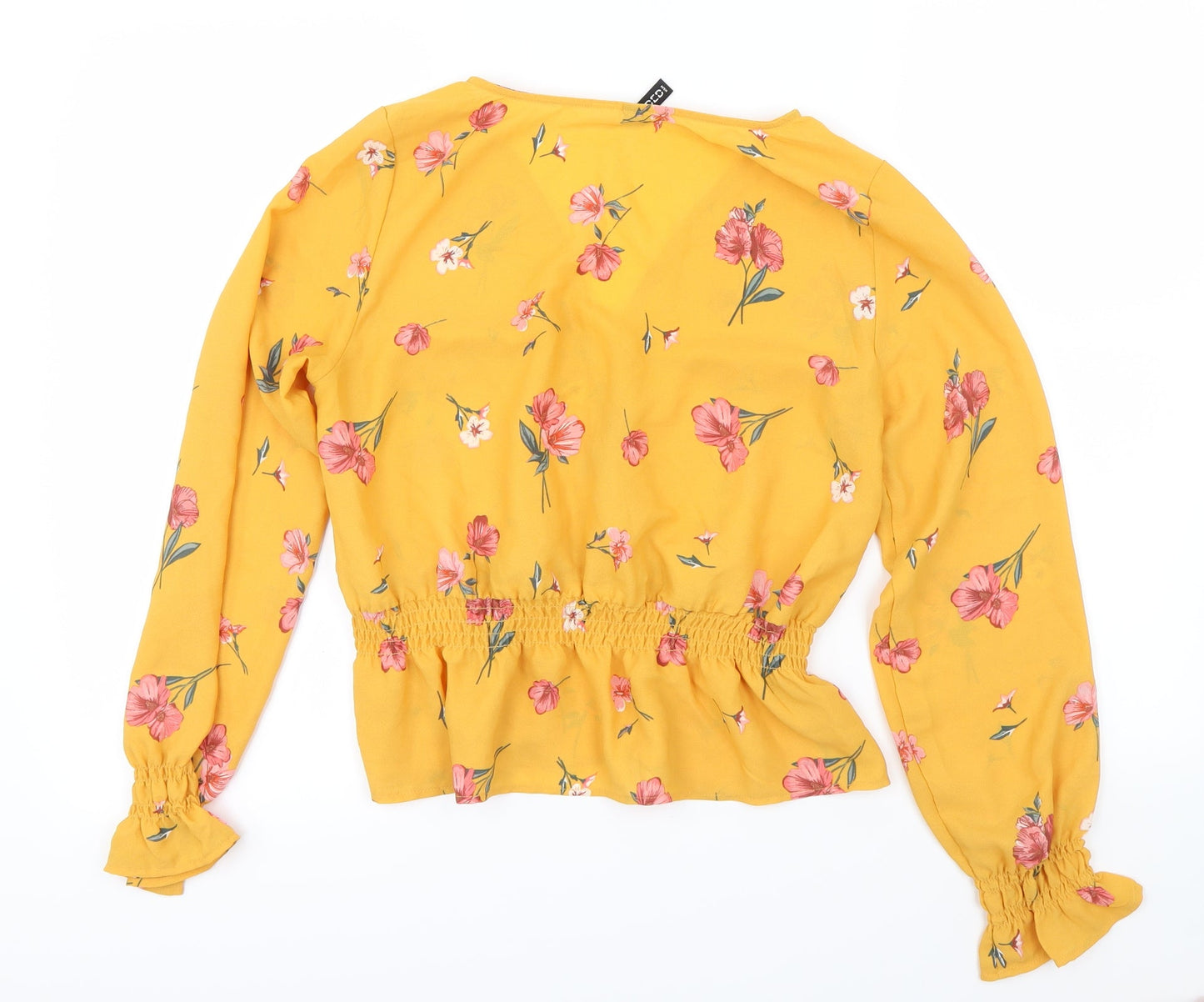 Womens UK Size 8 H&M Yellow Basic Blouse