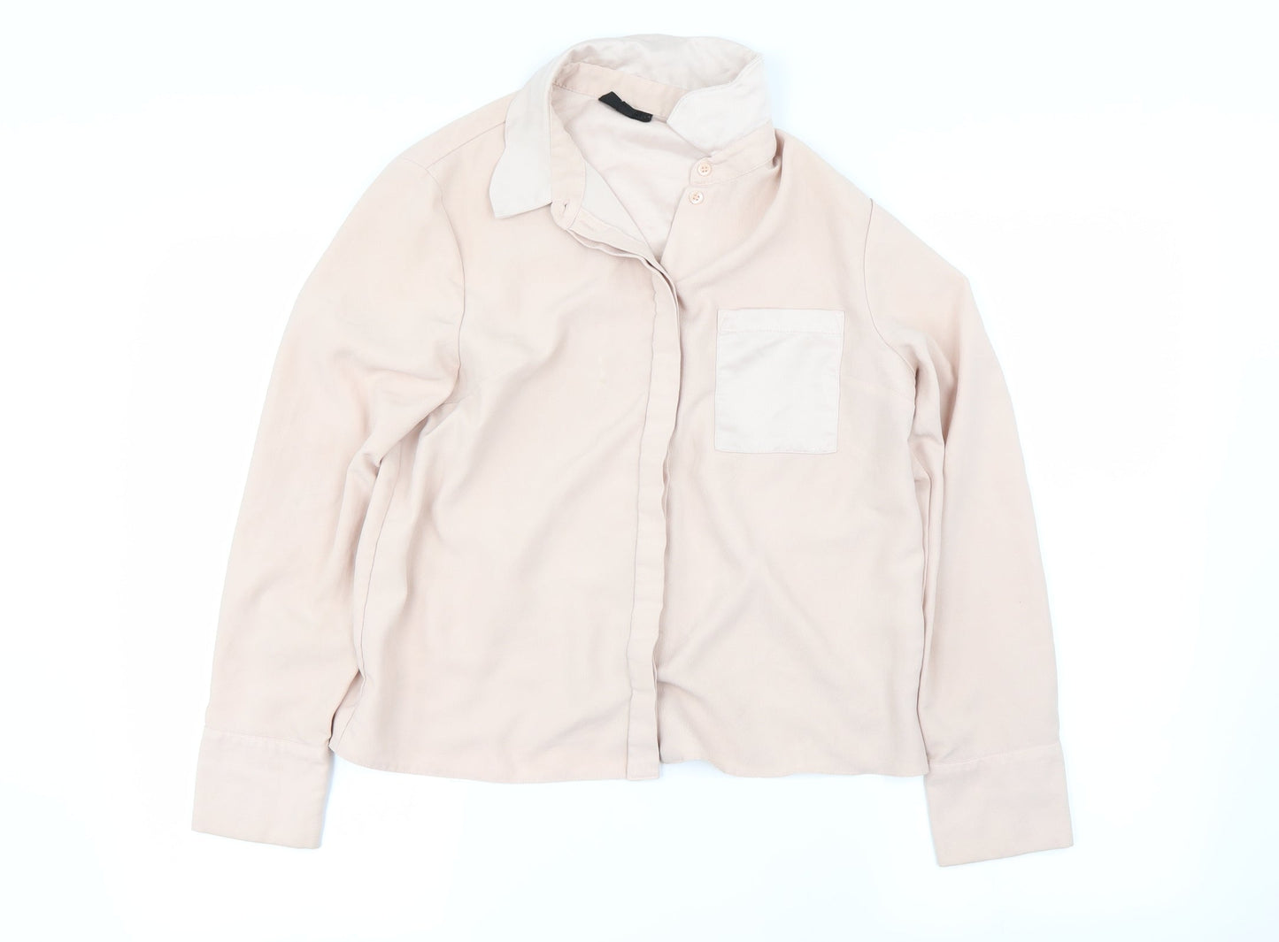 Womens UK Size 8 Topshop Pink Basic Blouse