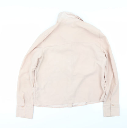 Womens UK Size 8 Topshop Pink Basic Blouse