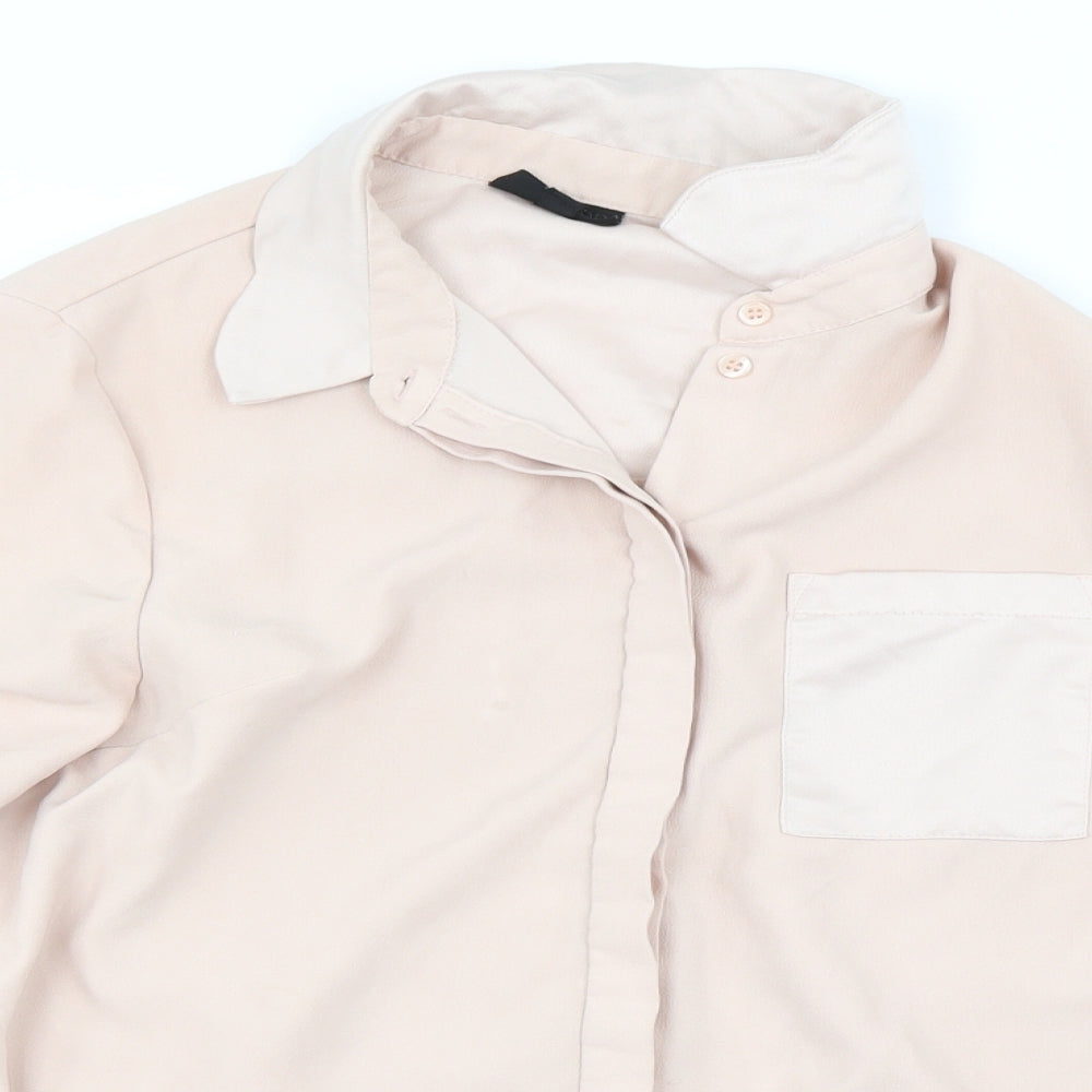 Womens UK Size 8 Topshop Pink Basic Blouse