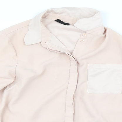 Womens UK Size 8 Topshop Pink Basic Blouse