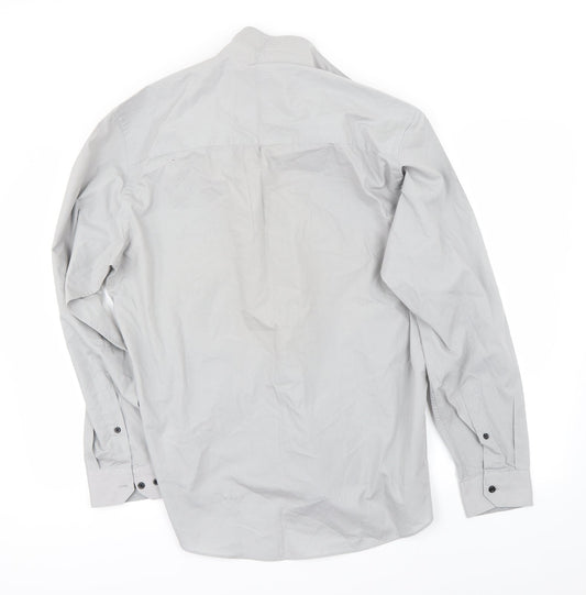 Taylor & Wright Mens Grey    Button-Up Size XL