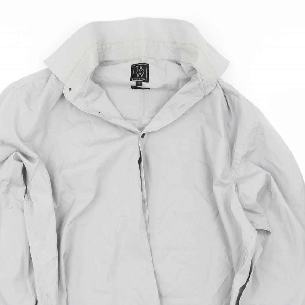 Taylor & Wright Mens Grey    Button-Up Size XL