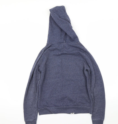 Topshop Womens Blue   Full Zip Hoodie Size 8