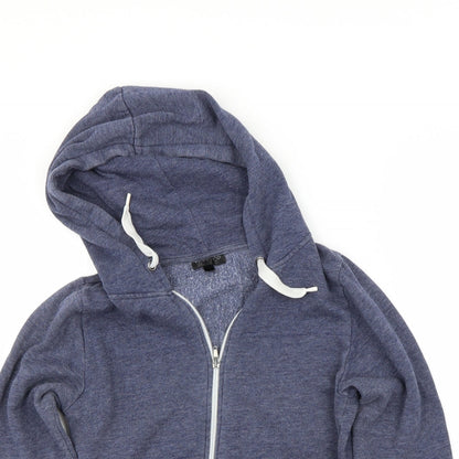 Topshop Womens Blue   Full Zip Hoodie Size 8