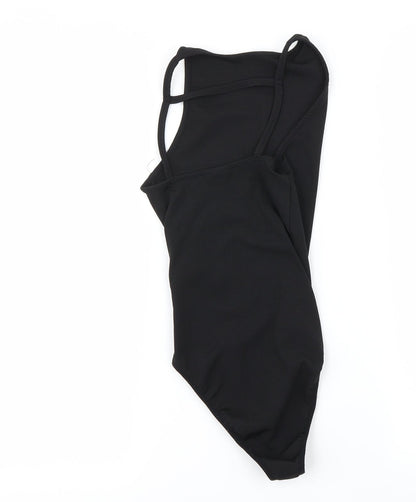 Womens UK Size 8 Preworn One-Piece Black Bodysuit