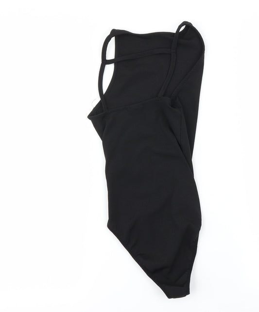 Womens UK Size 8 Preworn One-Piece Black Bodysuit