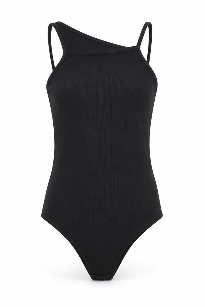 Womens Black   Bodysuit One-Piece Size 8
