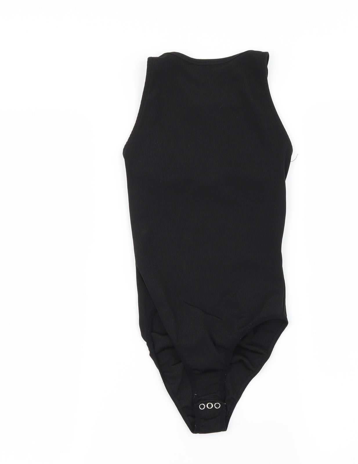 Womens UK Size 8 Preworn One-Piece Black Bodysuit