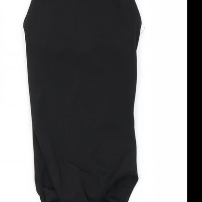 Womens UK Size 8 Preworn One-Piece Black Bodysuit