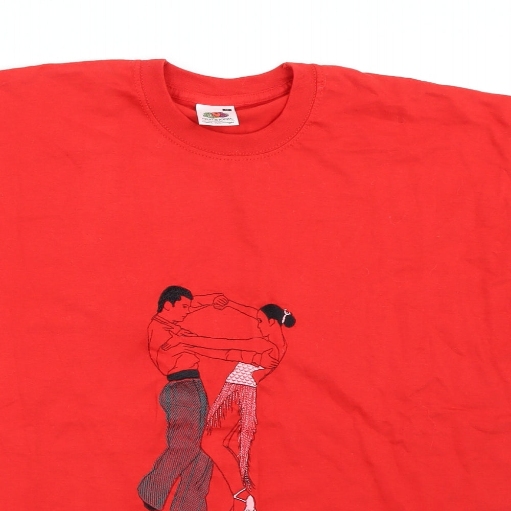 Fruit of the Loom Womens Red   Basic T-Shirt Size M