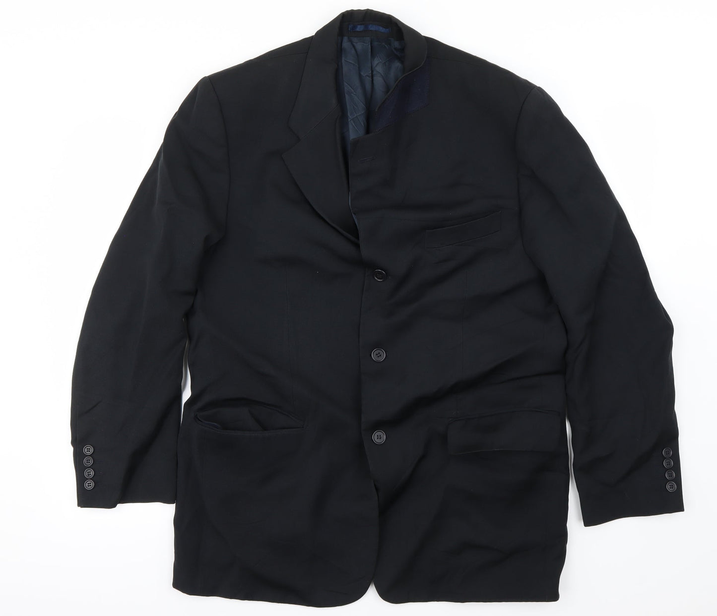 Mens UK Size 42 Preworn Regular Black Suit Jacket