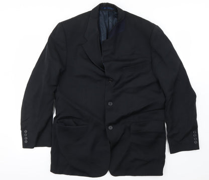 Mens UK Size 42 Preworn Regular Black Suit Jacket