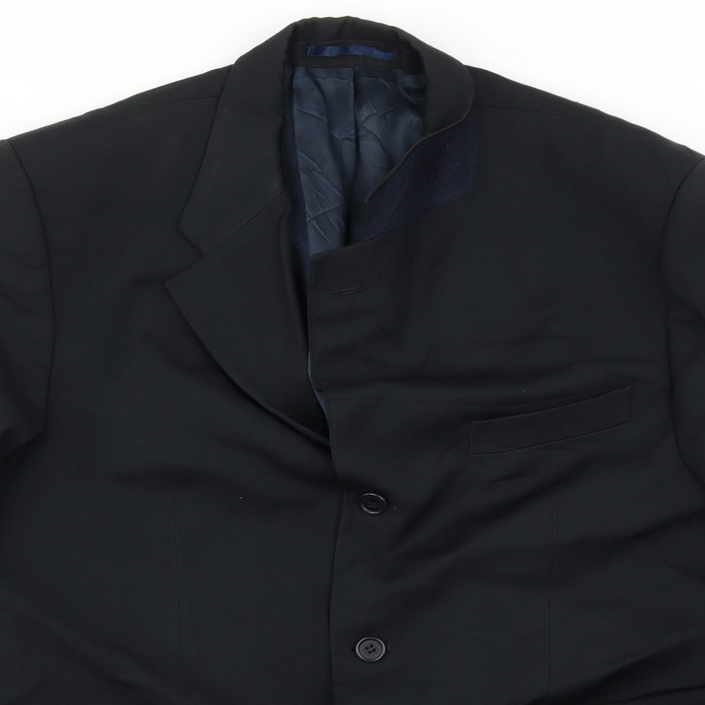 Mens UK Size 42 Preworn Regular Black Suit Jacket
