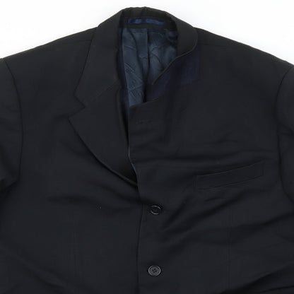 Mens UK Size 42 Preworn Regular Black Suit Jacket