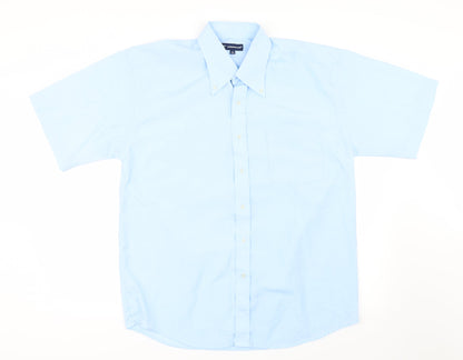 1st American Mens Blue    Button-Up Size L