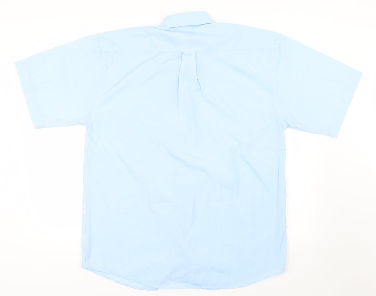 1st American Mens Blue    Button-Up Size L