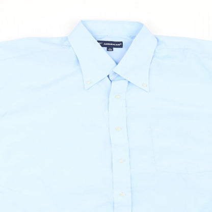1st American Mens Blue    Button-Up Size L