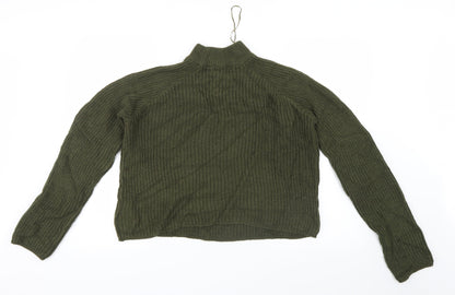 Brave Soul Womens Green  Knit Pullover Jumper Size M