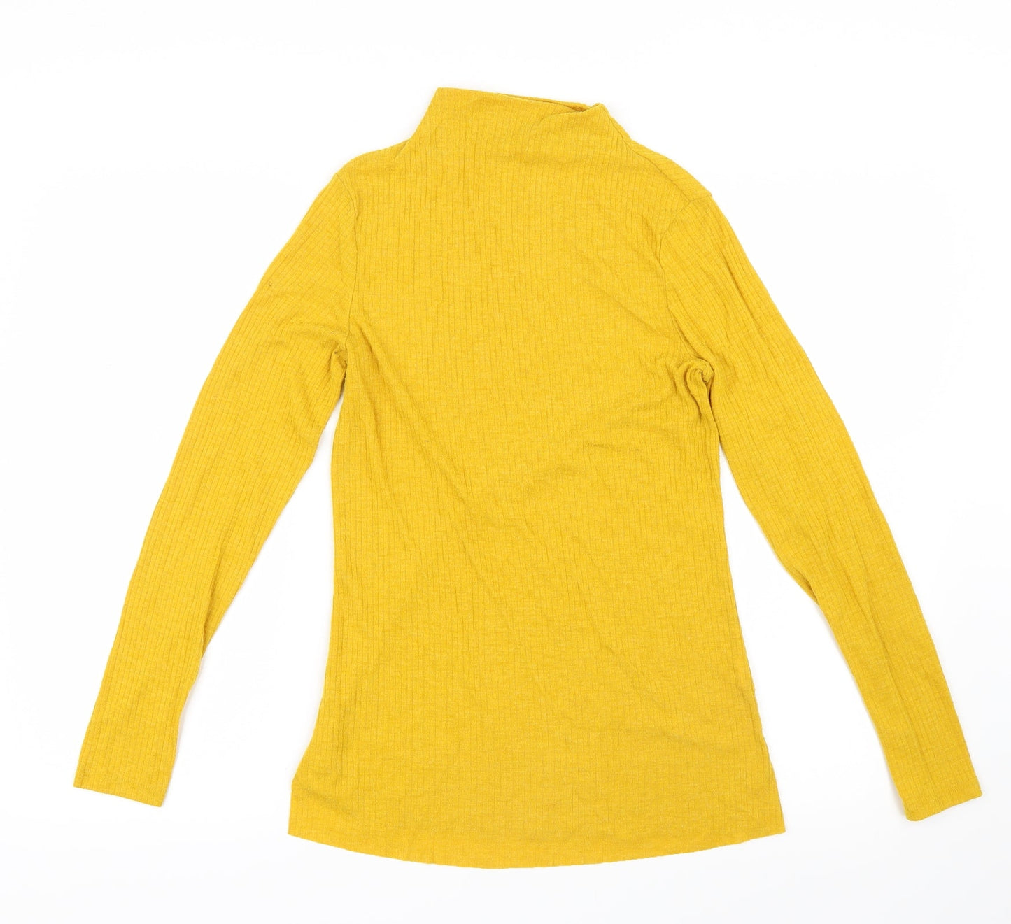 Womens UK Size 10 River Island Yellow Basic T-Shirt
